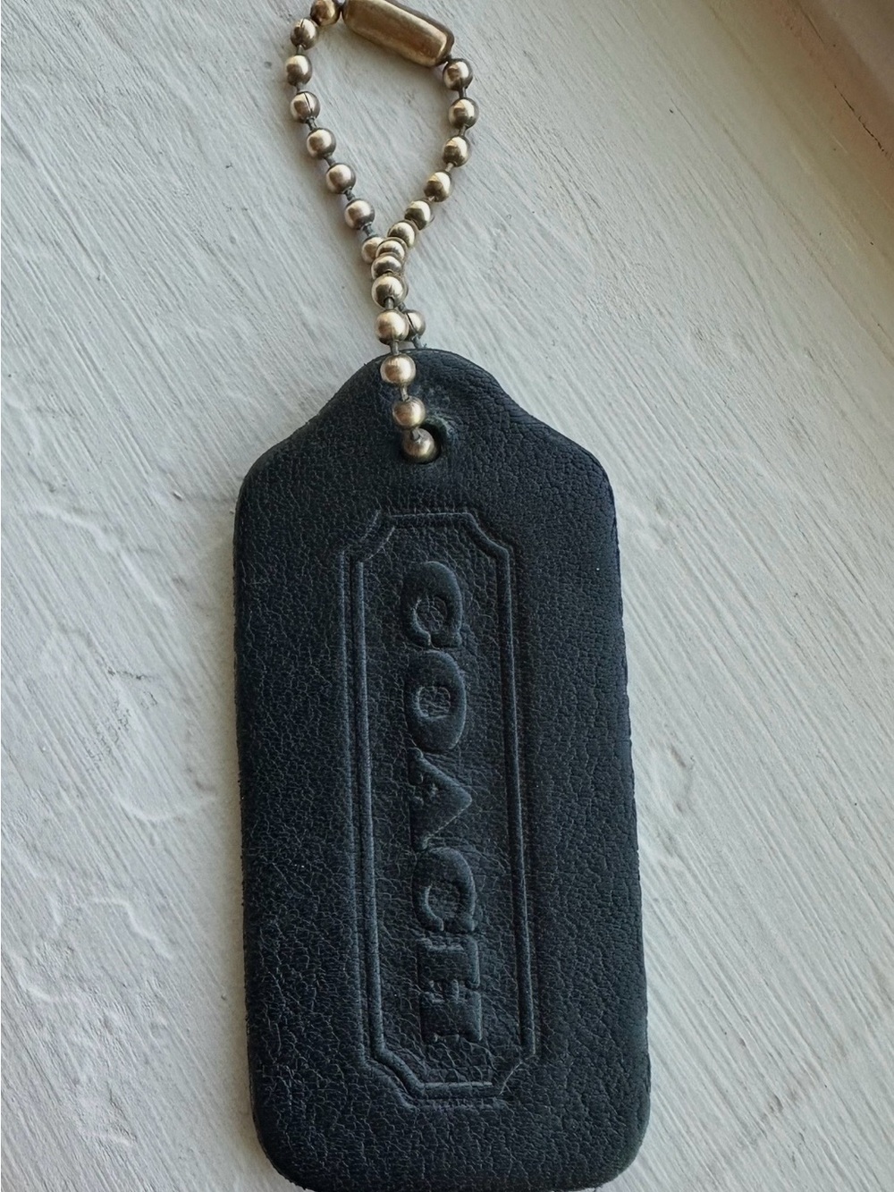 Coach Vintage Hangtag 2 Sided with Ball Chain